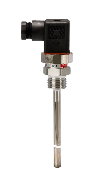 Danfoss MBT 5250 temperature sensor, Pt 1000 1000 ohm, 100 mm insertion, G 1/2 process connection (code 084Z8139)