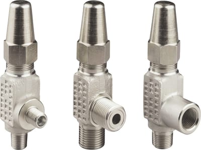 Danfoss SNV-ST stop needle valve, 1/4 in NPT male x 1/4 in NPT female, long neck, low-temperature steel