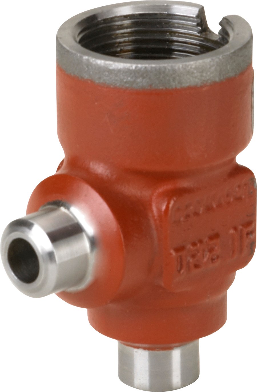 Danfoss SVL 6 Flexline multifunction valve body, 6 mm (1/4 in) angleway, butt weld to ASME B 36.10M Schedule 80, steel, 52 bar (code 148B5004)