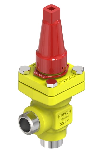 Danfoss SVA-S 20 shut-off (stop) valve, angleway, 20 mm (3/4 in), butt weld to ASME B 36.10M Schedule 80, steel, 65 bar, Kv 14.6 M3/h