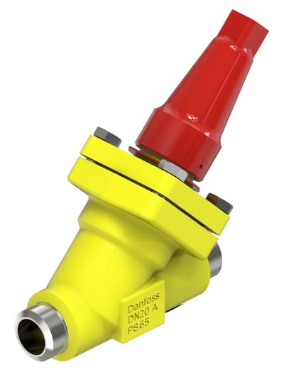 Danfoss SVA-S 20 shut-off (stop) valve, straightway, 20 mm (3/4 in), butt weld to ASME B 36.10M Schedule 80, steel, 65 bar, Kv 10.2 M3/h