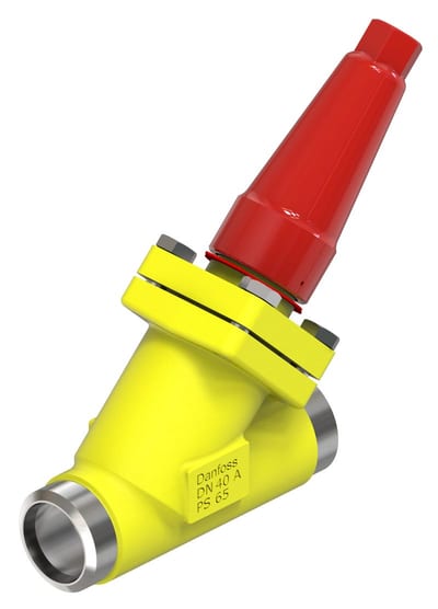 Danfoss SVA-S 40 straightway shut-off valve, 40 mm (1 1/2 in) butt weld, steel, 65 bar