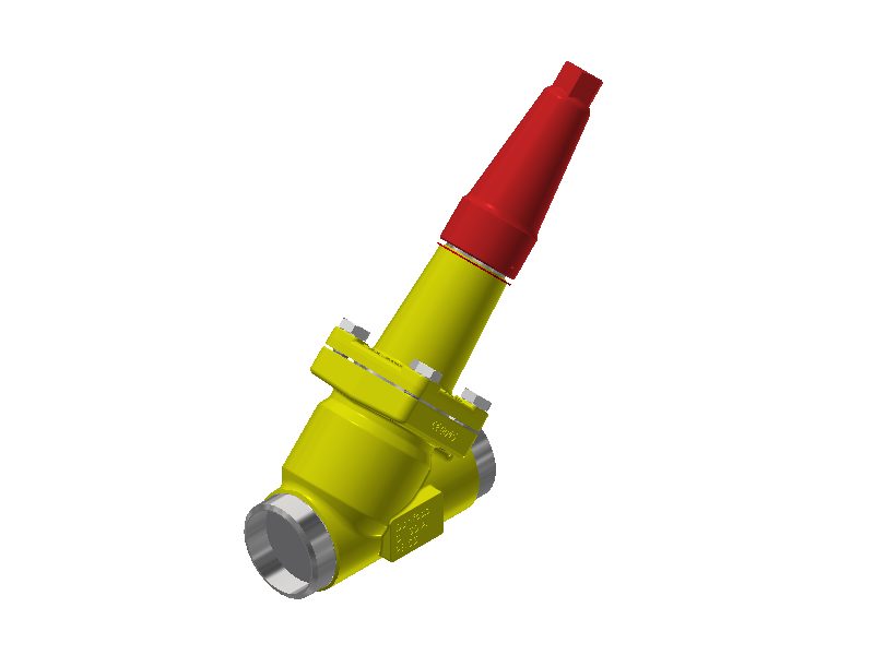 Danfoss SVA-S 50 straightway shut-off valve, 50 mm (2 in) butt weld, steel, 65 bar (code 148B5060)