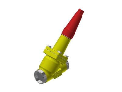 Danfoss SVA-S 50 straightway shut-off valve, 50 mm (2 in) butt weld, steel, 65 bar
