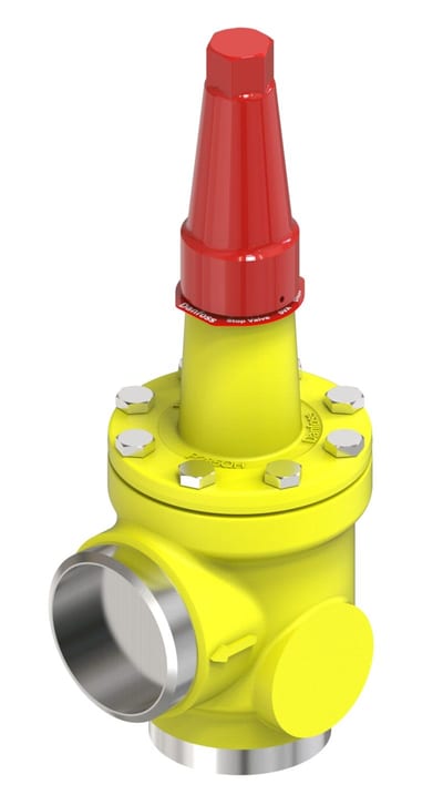 Danfoss SVA-S 125 shut-off (stop) valve, straightway, 125 mm (5 in), butt weld to ASME B 36.10M Schedule 40, steel, 65 bar, Kv 470 M3/h