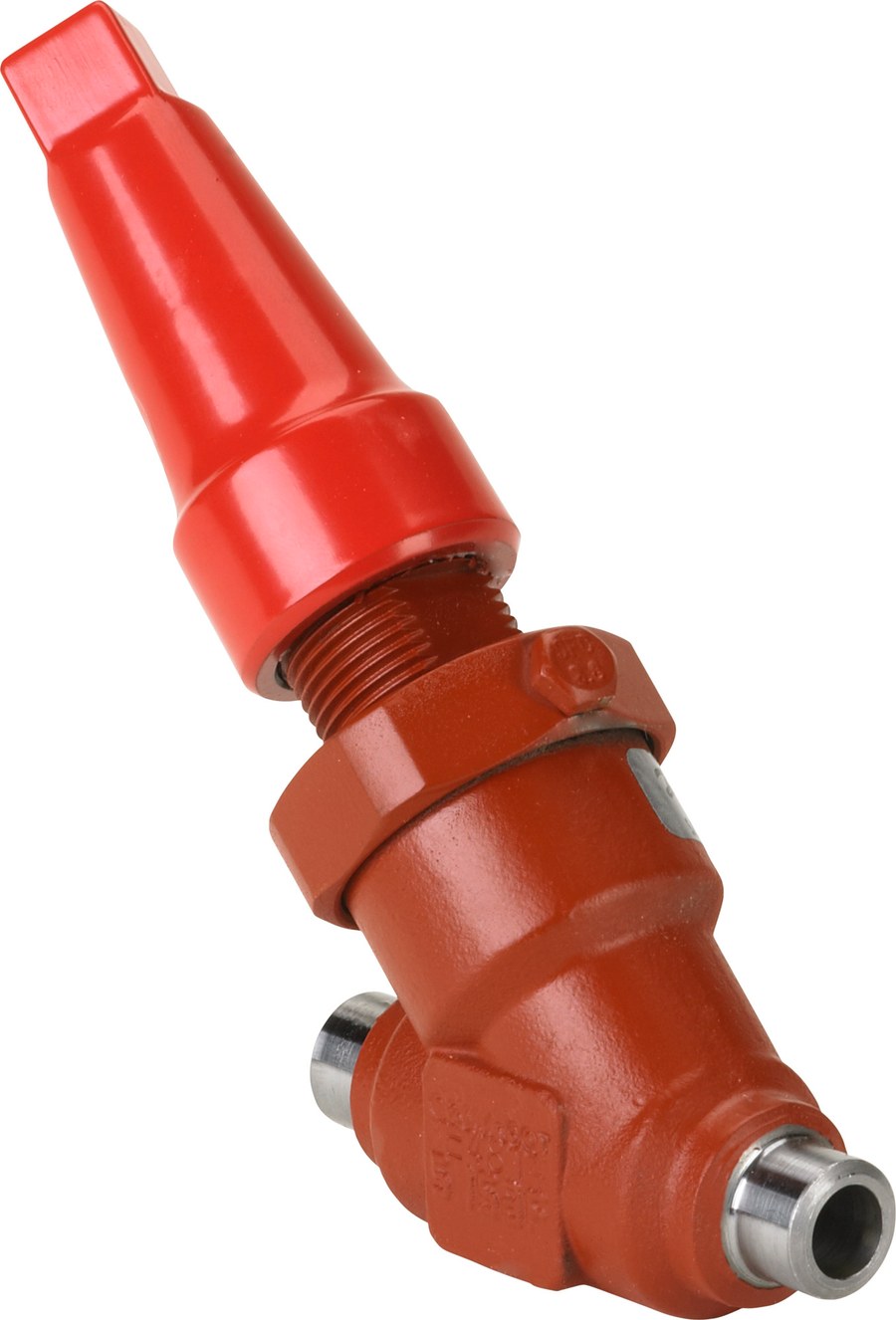 Danfoss SVA-S 10 straightway shut-off valve, cap, 10 mm (3/8 in) butt weld EN 10220, steel, 52 bar (code 148B5111)