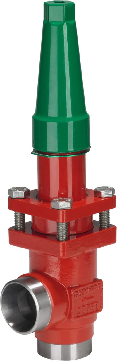 Danfoss SCA-X 15 angleway stop/check valve, 15 mm (1/2 in) butt weld ASME B 36.10M Schedule 80, 52 bar, steel