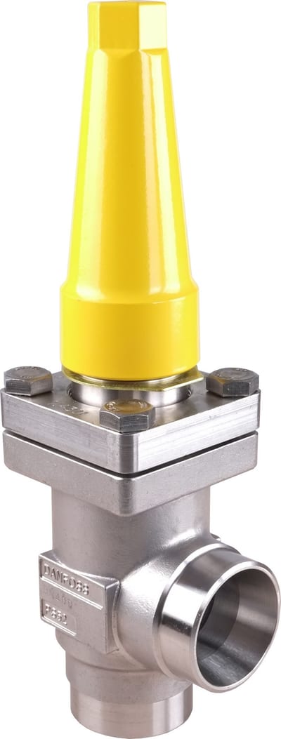 Danfoss REG-SB SS 15 angleway hand regulating valve, 15 mm (1/2 in) butt weld EN 10220, 52 bar, stainless steel