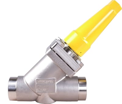 Danfoss REG-SB SS 25 straightway hand regulating valve, 25 mm (1 in) butt weld EN 10220, 52 bar, stainless steel