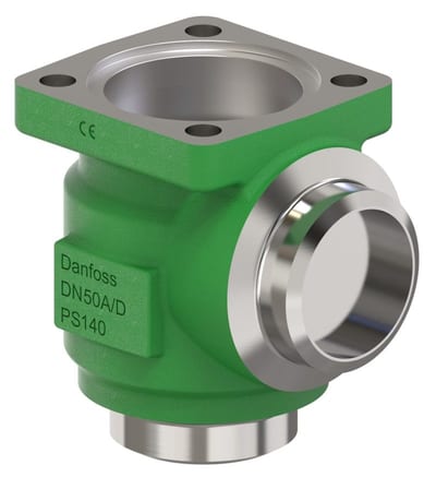 Danfoss SVL-140B 50 multifunction valve body (R744/CO2, 140 bar), 50 mm (2 in) butt weld angleway, steel