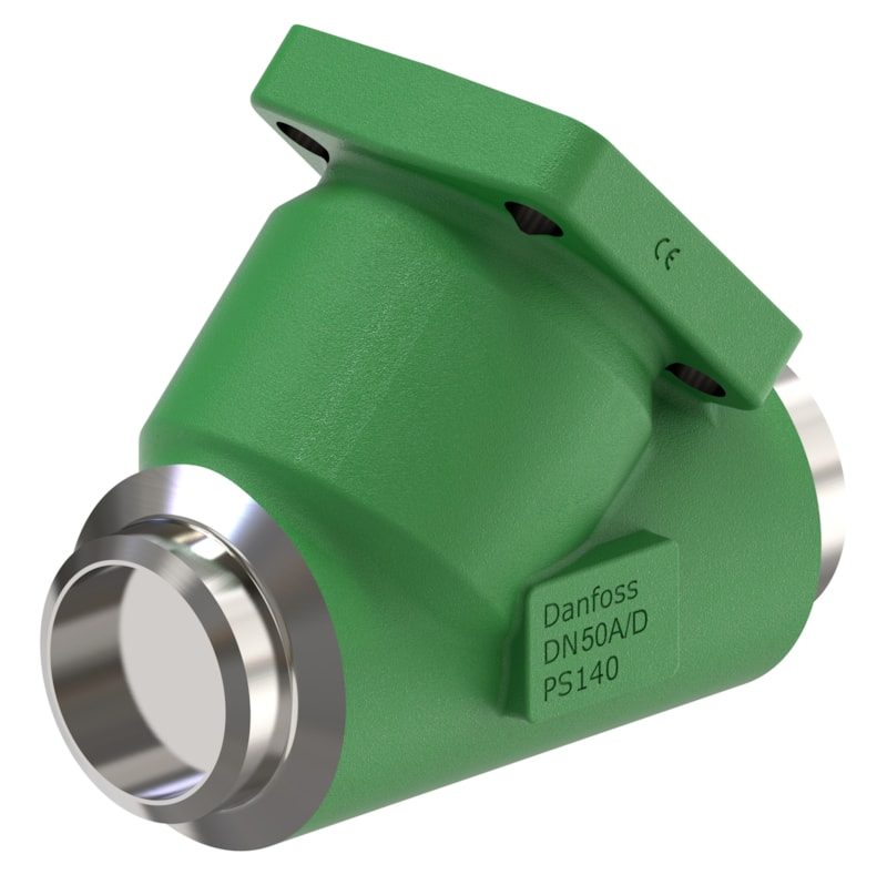 Danfoss SVL-140B 50 multifunction valve body (R744/CO2, 140 bar), 50 mm (2 in) butt weld straightway, steel (code 148B5862)