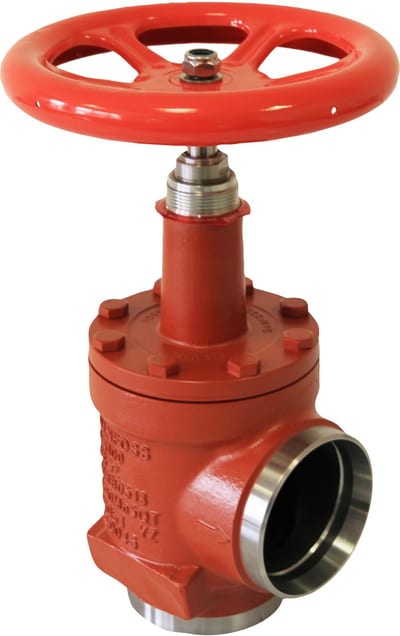 Danfoss SVA-S 80 shut-off (stop) valve, 80 mm (3 in) butt weld EN 10220, steel, 52 bar (code 148B5900)