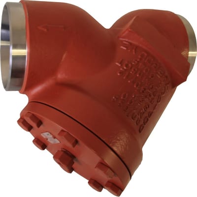 Danfoss FIA 80 straightway strainer housing, 80 mm (3 in) butt weld EN 10220, steel, 52 bar