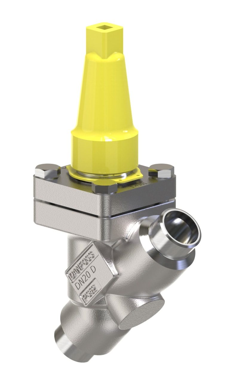 Danfoss REG-SB SS HL 20 straightway hand regulating valve, 20 mm (3/4 in) butt weld EN 10220, 52 bar, stainless steel (code 148B5951)