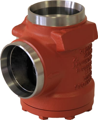 Danfoss FIA 200 angleway strainer housing, 200 mm (8 in) butt weld ASME B 36.10M Schedule 40, steel, 52 bar