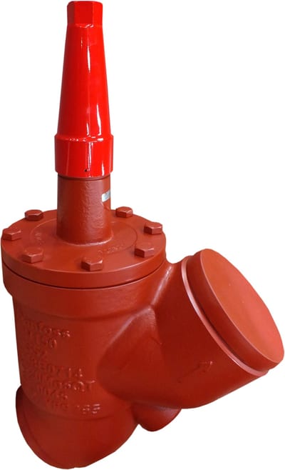 Danfoss SVA-S 200 shut-off (stop) valve, 200 mm (8 in) butt weld EN 10220, steel, straightway, cap, 52 bar