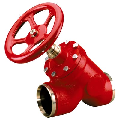 Danfoss SVA-S 200 shut-off (stop) valve, 200 mm (8 in) butt weld ASME B 36.10M Schedule 40, steel, straightway, handwheel, 52 bar
