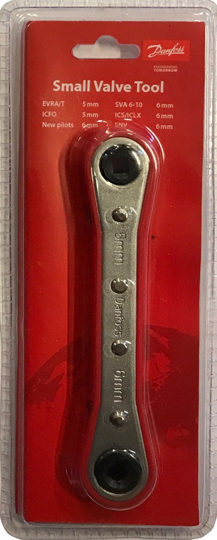 Danfoss hand tool set 5/6 mm for EVRA, SVA 6-10, SNV, ICFO, ICLX, ICS and pilot valve service, 30-Piece pack (code 148B6574)