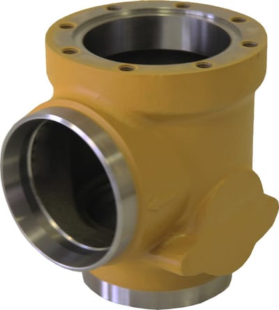 Danfoss SVL 80 multifunction valve body (SVL Flexline), angleway, 80 mm (3 in) butt weld ASME B 36.10M SCHEDULE 40, steel, 65 bar