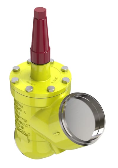 Danfoss SVA-S 200 straightway shut-off (stop) valve, 200 mm (8 in) butt weld ASME, steel, 65 bar, cap