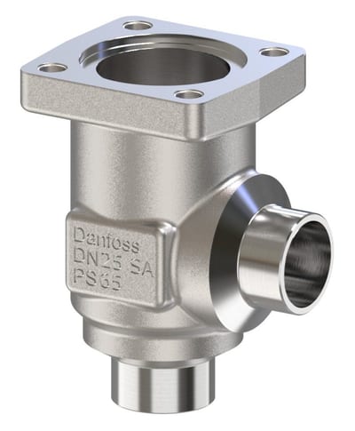 Danfoss SVL Flexline multifunction valve body, SVL 25 angleway solder 1 1/8 in, 65 bar, steel