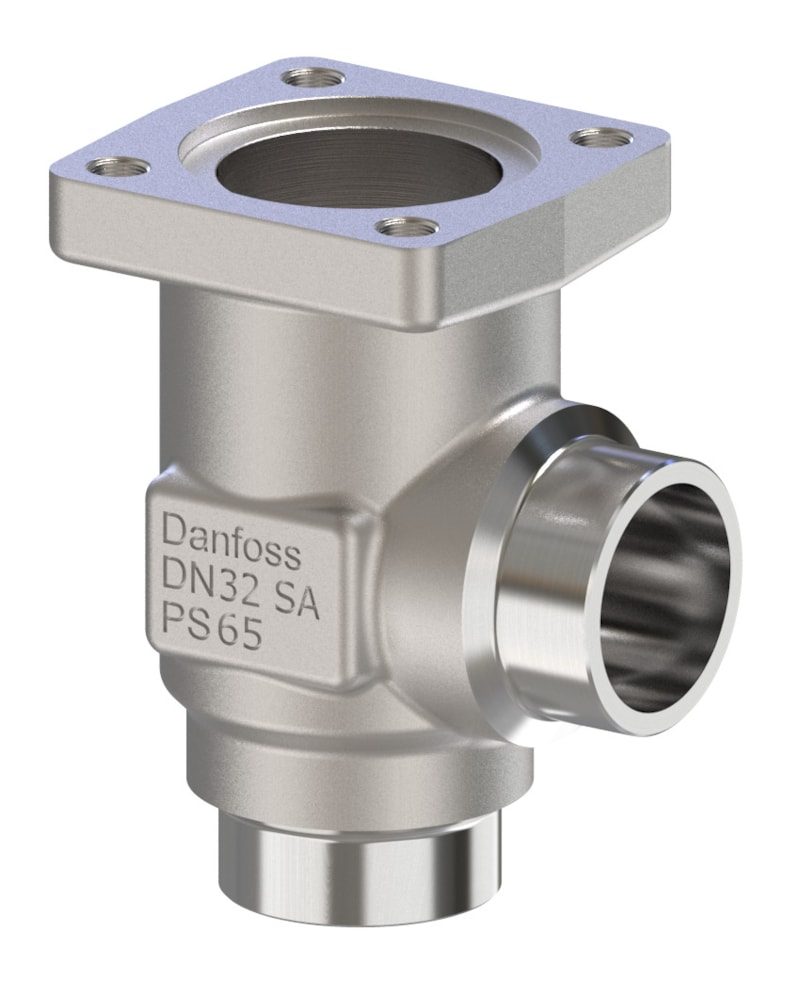 Danfoss SVL Flexline multifunction valve body, SVL 32 angleway solder 1 3/8 in, 65 bar, steel (code 148B6716)