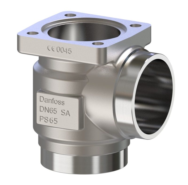 Danfoss SVL Flexline multifunction valve body, SVL 65 angleway solder 2 5/8 in, 65 bar, steel (code 148B6719)