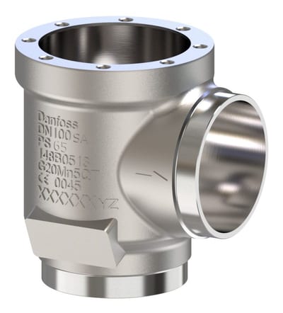 Danfoss SVL Flexline multifunction valve body, SVL 100 angleway solder 4 1/8 in, 65 bar, steel