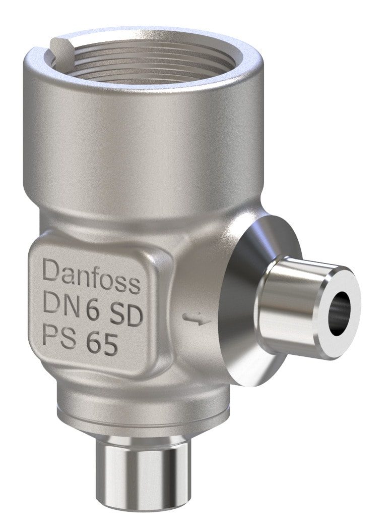 Danfoss SVL Flexline multifunction valve body, SVL 6 angleway solder 6 mm, 65 bar, steel (code 148B6722)