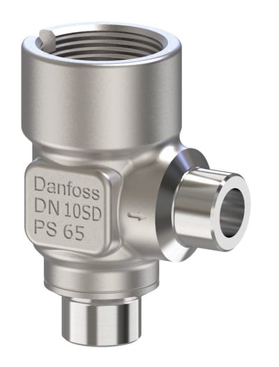 Danfoss SVL Flexline multifunction valve body, SVL 10 angleway solder 10 mm, 65 bar, steel