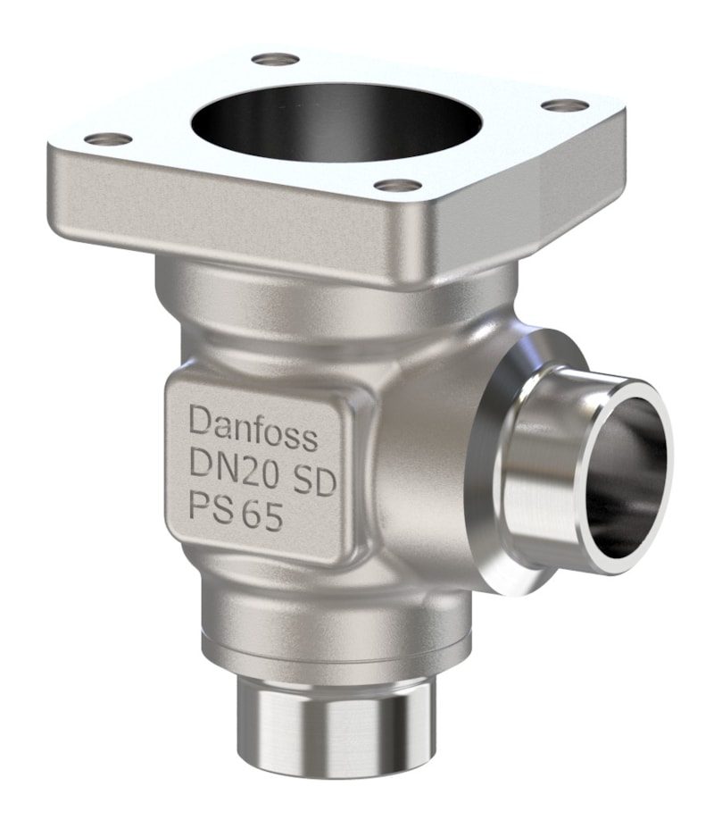 Danfoss SVL Flexline multifunction valve body, SVL 20 angleway solder 22 mm, 65 bar, steel (code 148B6725)