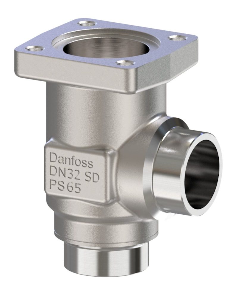 Danfoss SVL Flexline multifunction valve body, SVL 32 angleway solder 35 mm, 65 bar, steel (code 148B6727)