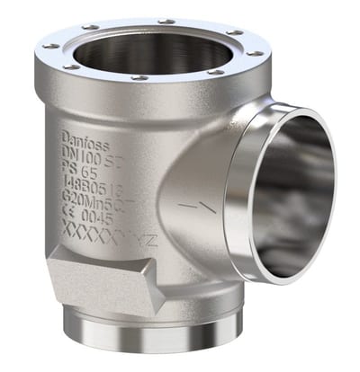 Danfoss SVL Flexline multifunction valve body, SVL 100 angleway solder 108 mm, 65 bar, steel