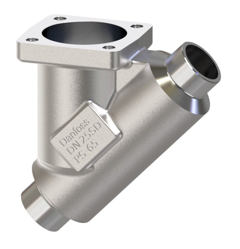 Danfoss SVL Flexline multifunction valve body, SVL 25 straightway solder 28 mm, 65 bar, steel (code 148B6747)