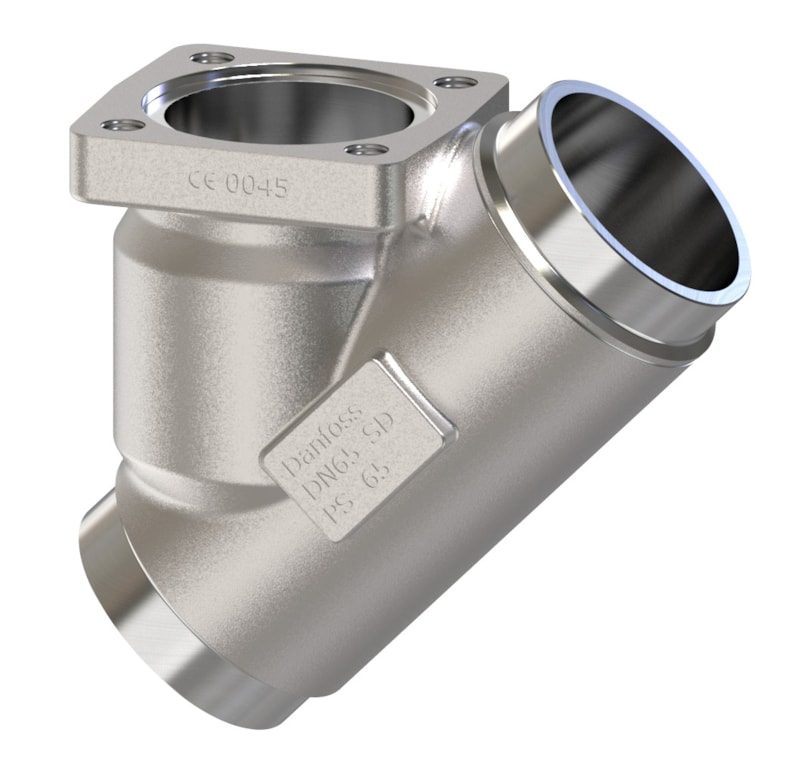 Danfoss SVL Flexline multifunction valve body, SVL 65 straightway solder 64 mm, 65 bar, steel (code 148B6750)