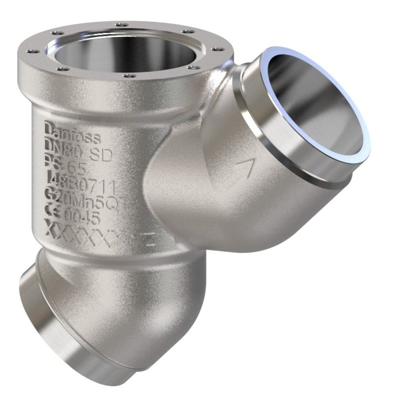Danfoss SVL Flexline multifunction valve body, SVL 80 straightway solder 76.1 mm, 65 bar, steel (code 148B6751)