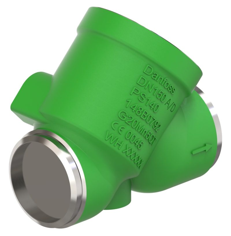 Danfoss SVL-140B 150 multifunction valve body, straightway butt weld 150 mm (6 in), 140 bar CO2, steel (code 148B6925)