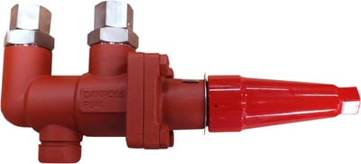 Danfoss DSV 1 change-over (double stop) valve, Weld branch inlet x G-type, 3/4 in, for 2 x SFA 15 safety valves
