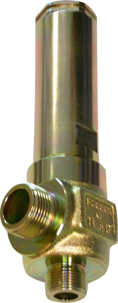 Danfoss SFA 15 safety relief valve, G 1/2 in x 3/4 in, set pressure 20 bar (290 psig), Danfoss pressure certificate