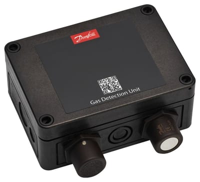 Danfoss GD Basic+ gas detection unit, ammonia (R717) electrochemical, 0–100 ppm, buzzer/light, wall-mount