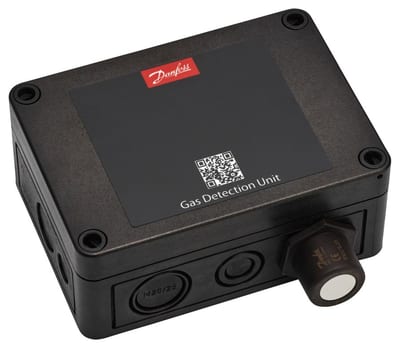 Danfoss GD Basic gas detection unit, ammonia (R717) electrochemical, 0–1000 ppm, buzzer/light, wall-mount
