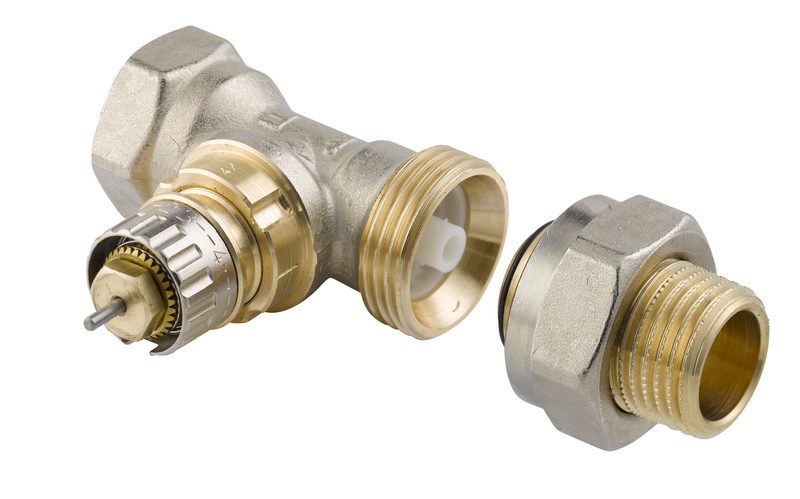 Danfoss RA-IN with O-ring DN 15 straight radiator valve, normal flow with presetting, dimension standard F (013G1014)