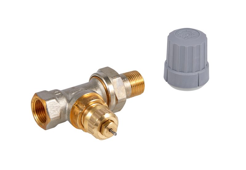 Danfoss RA-FN DN 10 straight radiator valve, fixed capacity (no presetting), dimension standard F (013G0002)