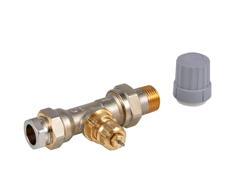 Danfoss RA-FN DN 15 straight radiator valve, fixed capacity (no presetting), dimension standard D (supplied with fittings) (013G0084)