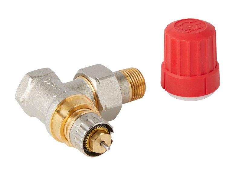Danfoss RA-N DN 10 angle radiator valve, normal flow with presetting, dimension standard S (013G0051)