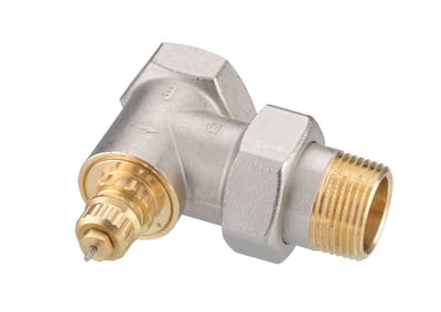 Danfoss RTR-G DN 25 angle thermostatic radiator valve — high-flow valve for one-pipe systems (no presetting), dimension standard D