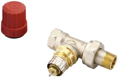 Danfoss RA-N DN 10 straight radiator valve, normal flow with presetting, dimension standard F
