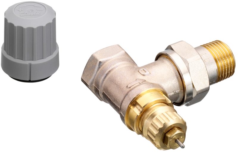 Danfoss RA-FN DN 15 angle radiator valve, fixed capacity (no presetting), dimension standard D (013G0023)