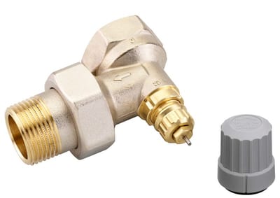 Danfoss RA-FN DN 25 angle radiator valve, fixed capacity (no presetting), dimension standard D