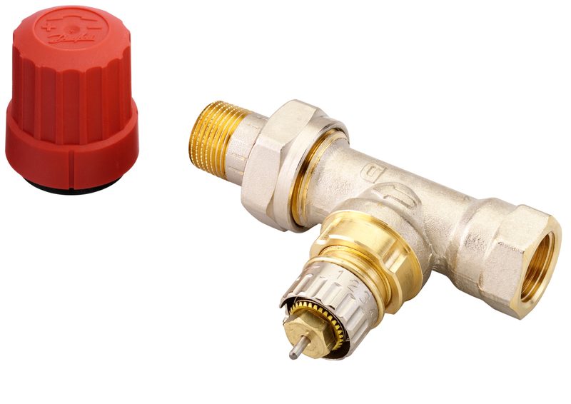 Danfoss RA-N DN 10 straight radiator valve, normal flow with presetting, dimension standard D (013G0032)